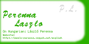 perenna laszlo business card